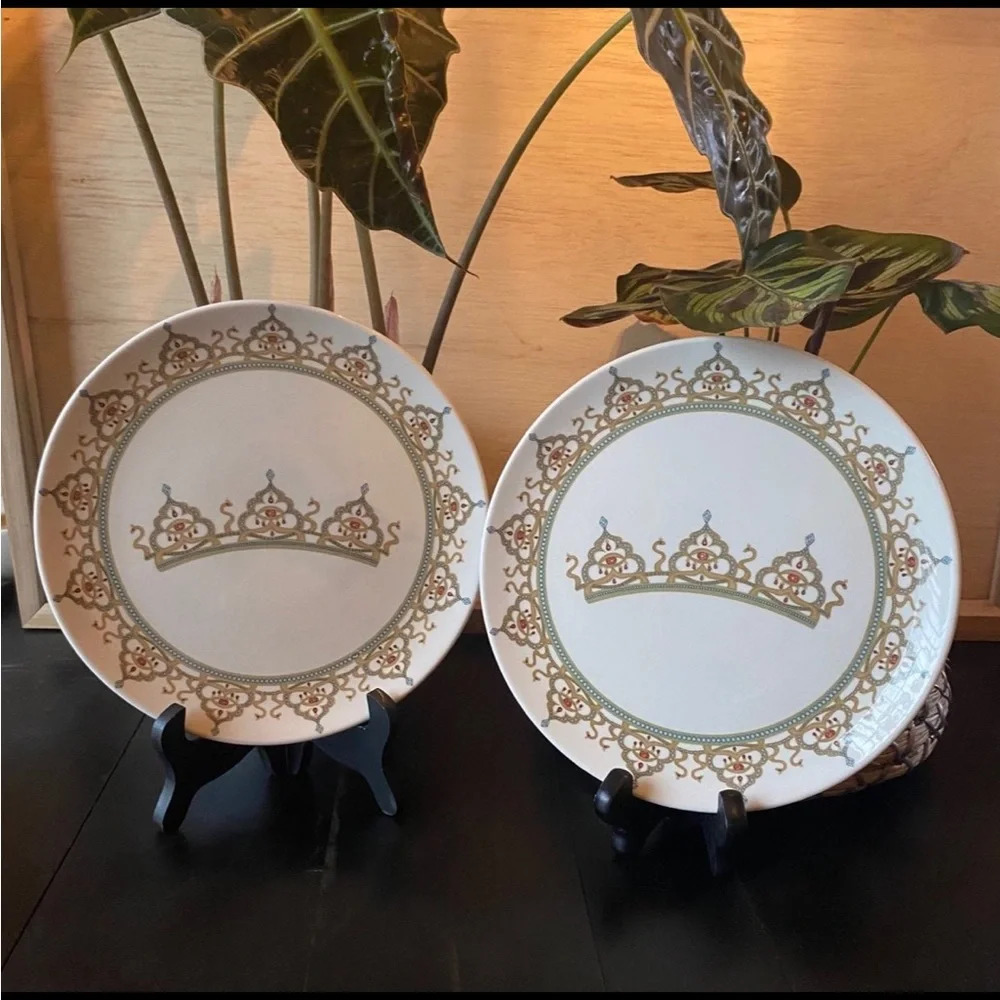Disneyland 50th Anniversary Dudson Collector Dessert Plates - Set of 2